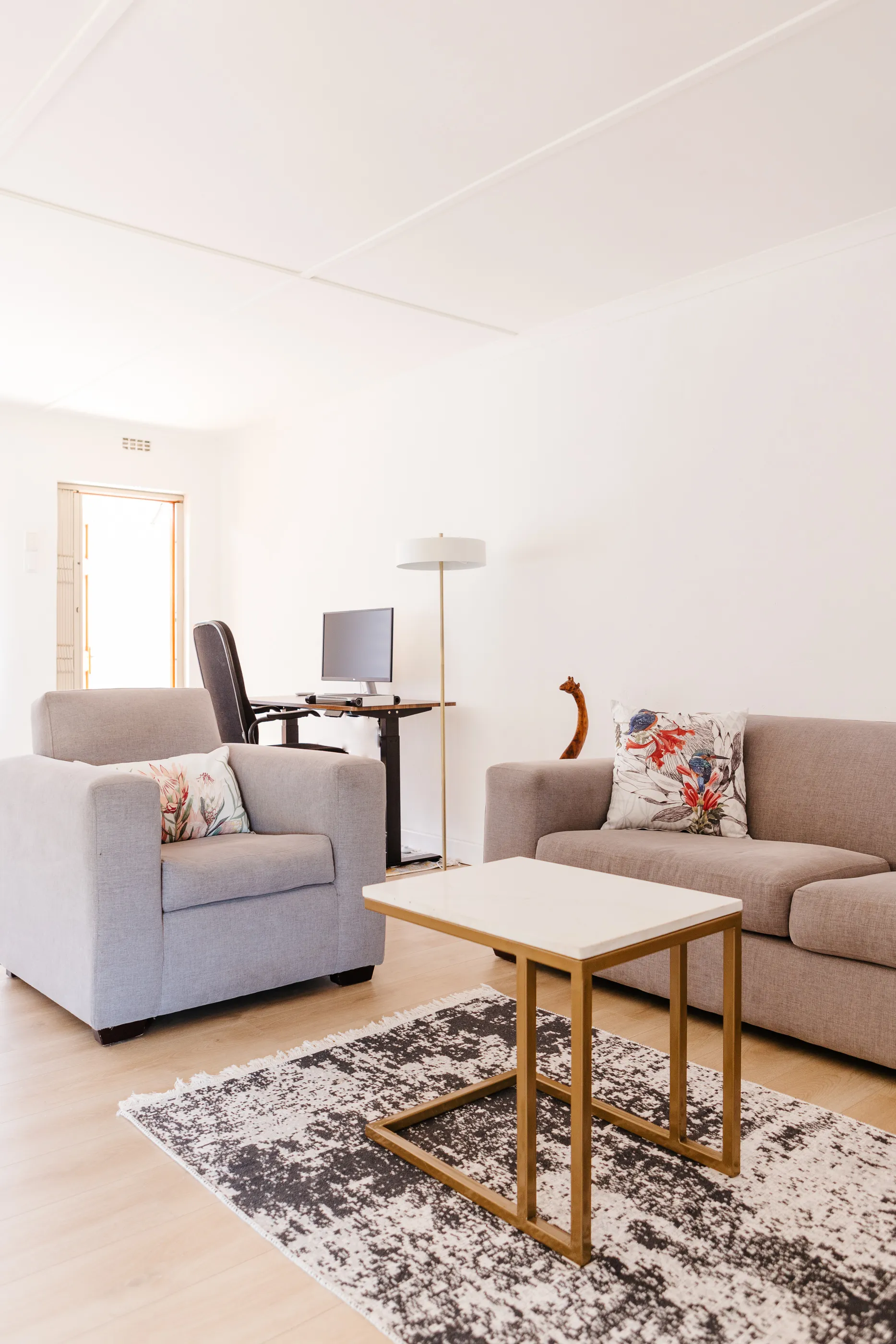 The workspace integrated into the main living area