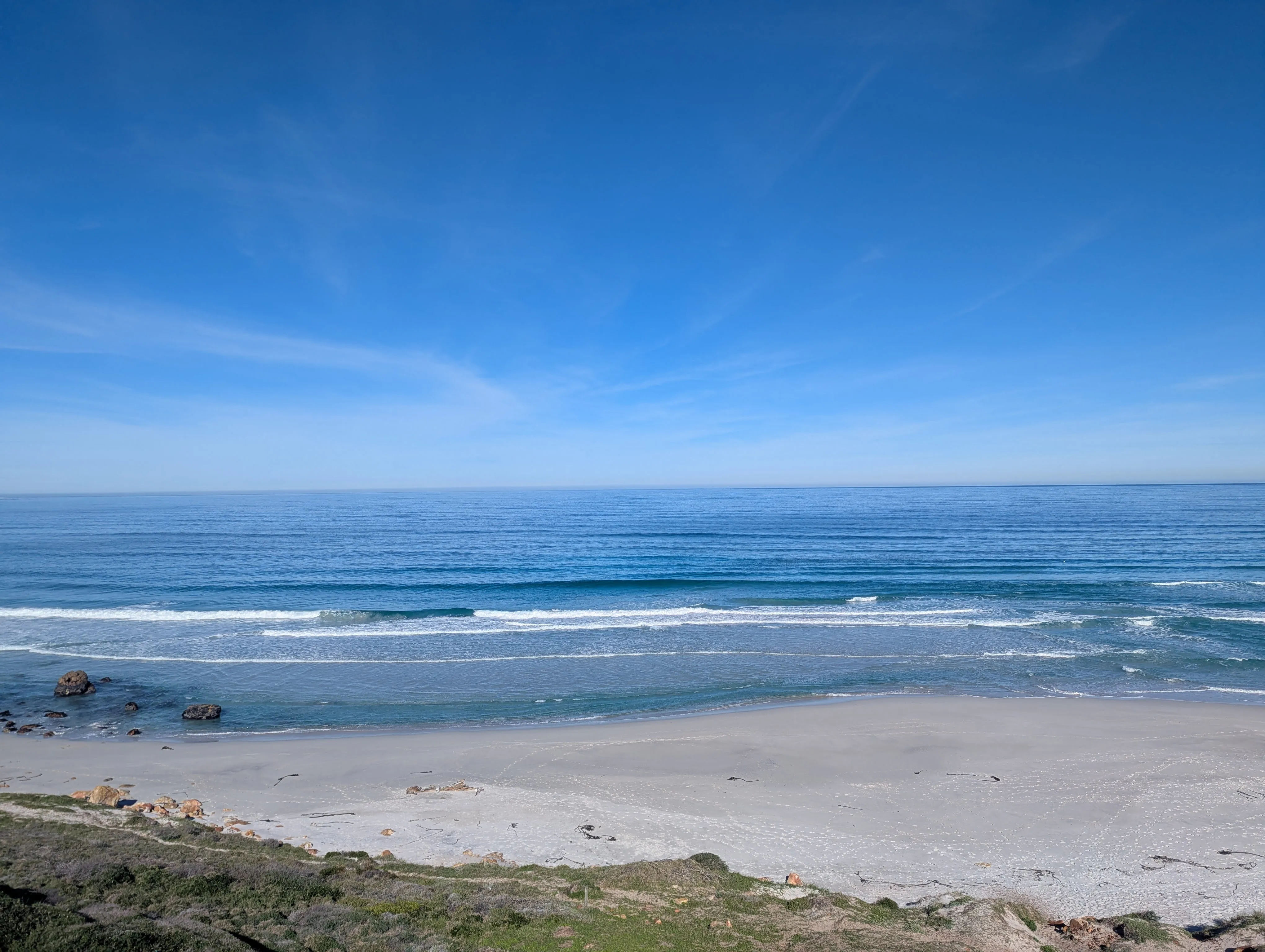 Glassy Witsands conditions—surf options in all directions.